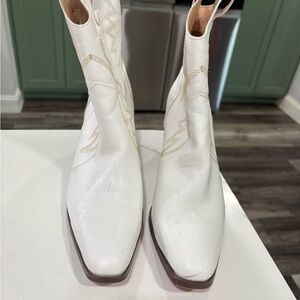 White Western Women Boots